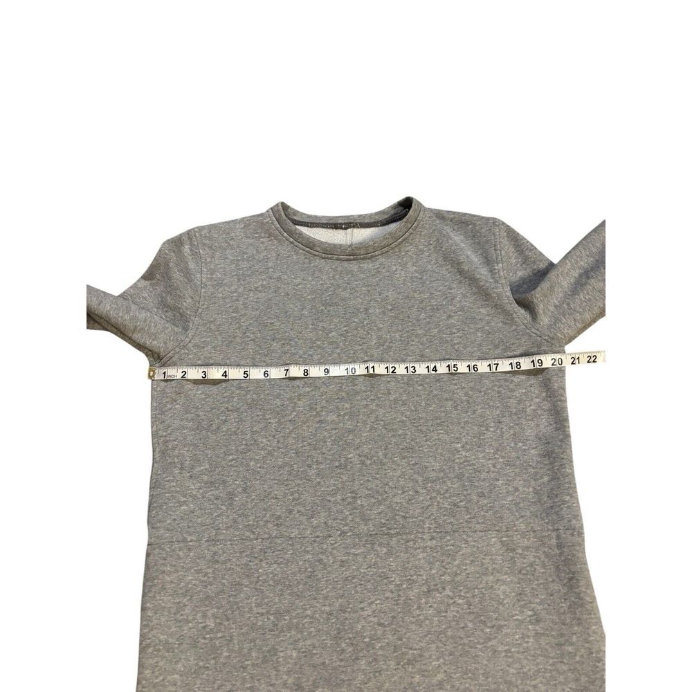 Lululemon Yes Fleece Crewneck Sweatshirt Gray Side Zips Pocket Size 6 Activewear - Picture 8 of 10